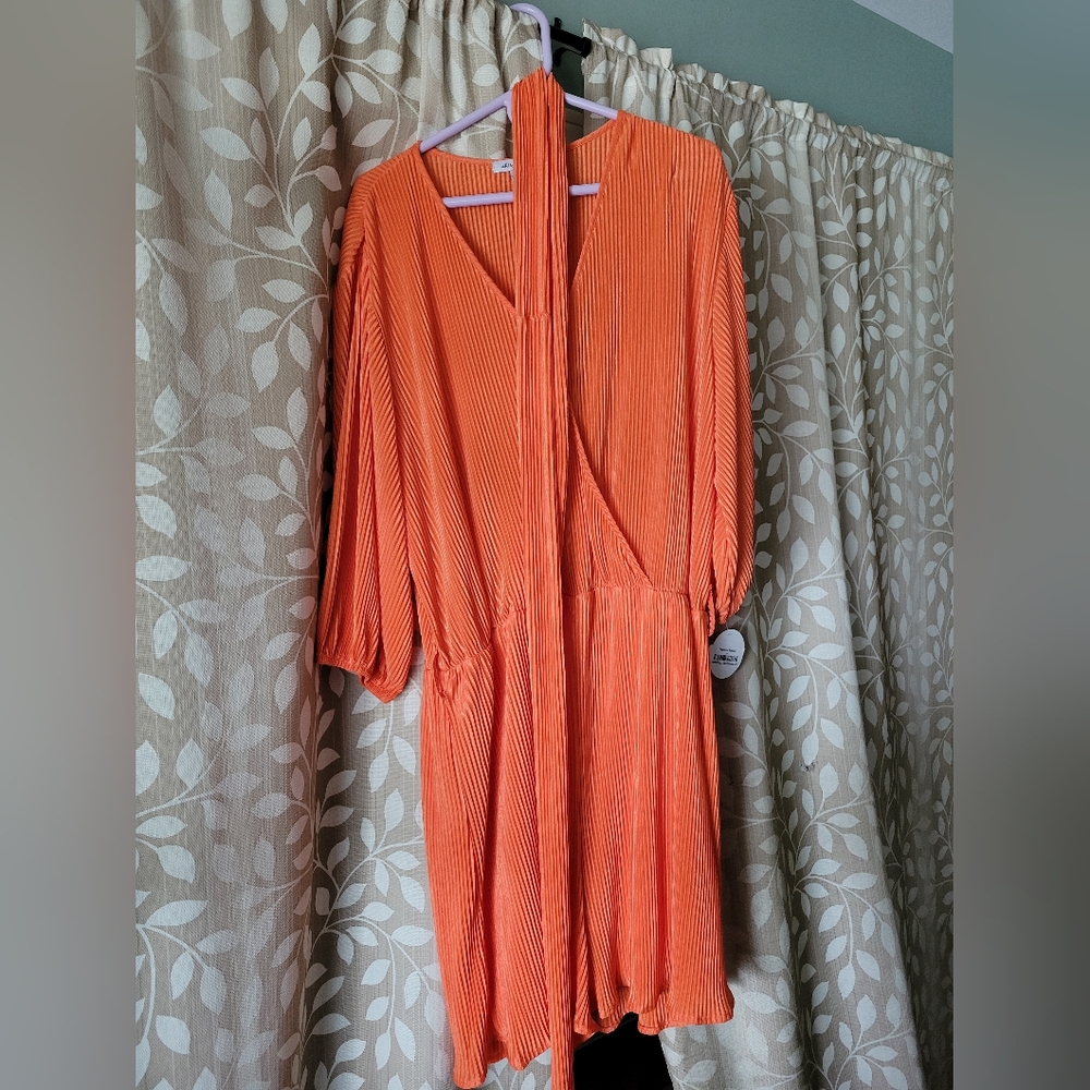 White Birch 2X Orange Romper